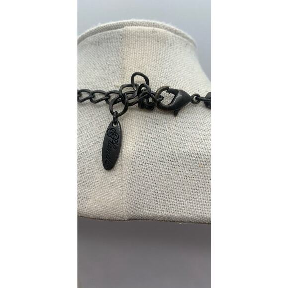 Plunder Jewel Faceted Rhinestone Statement Necklace 22' Festoon Bronze Tone - Picture 5 of 5